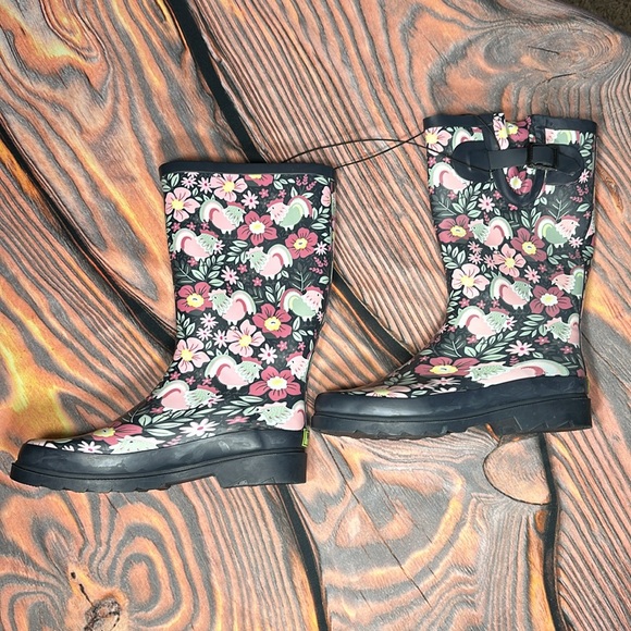 Western Chief Rain Boots Shabby Chick Navy size 7 woman’s - Picture 4 of 9